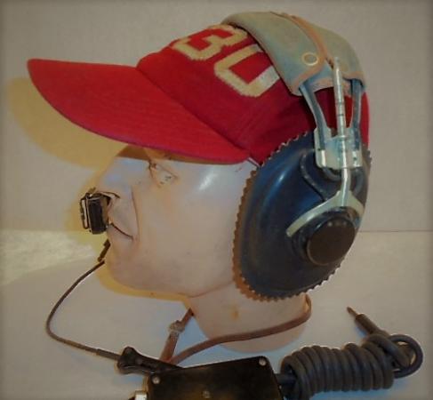 USN Ball Cap & NAF48486 Headphones & Boom Mike